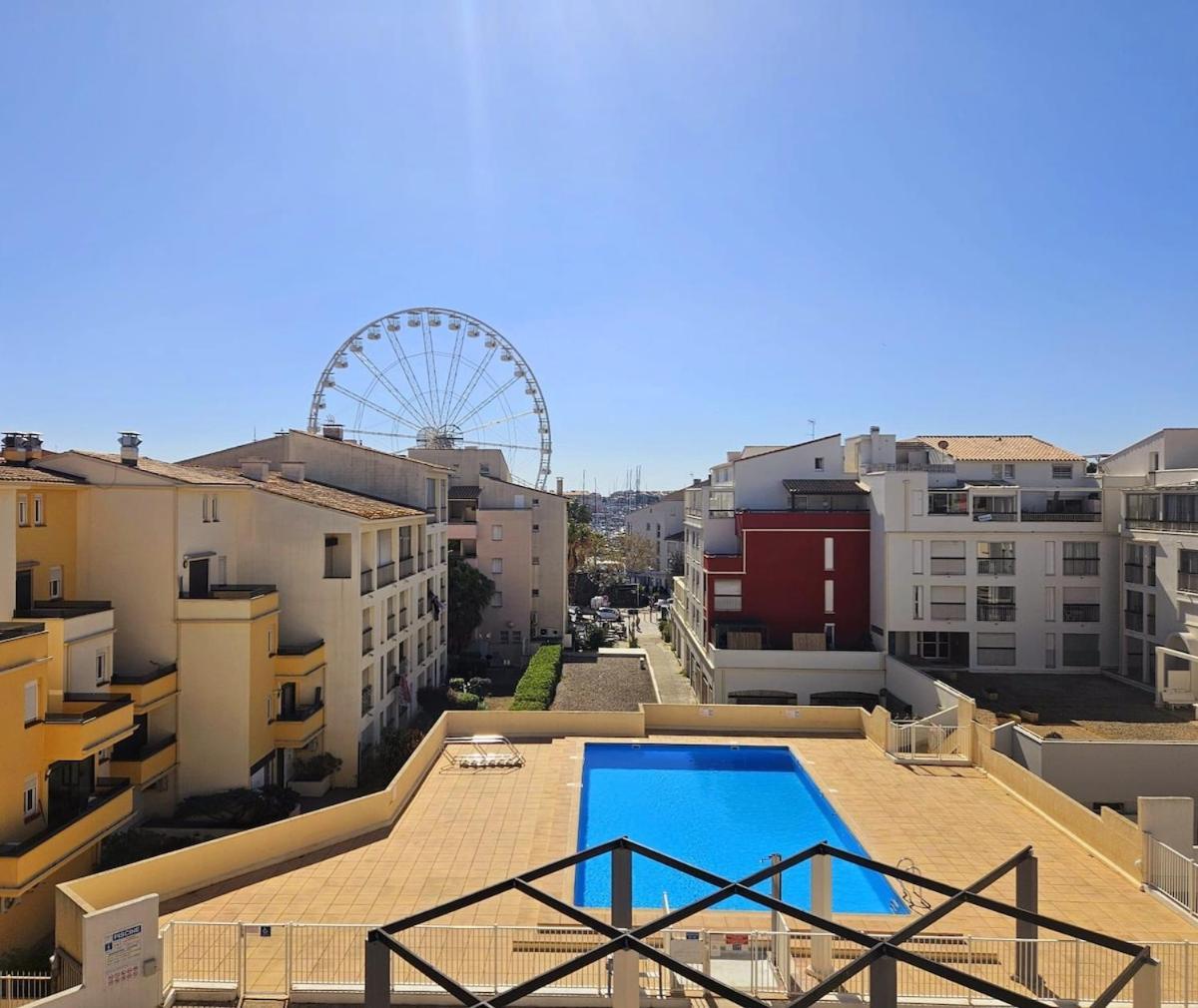 Climatise Centre Port Avec Piscine & Parking Apartment Agde